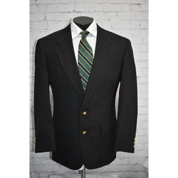 Jack Nicklaus Blazer Jacket Men Size 40 R Augusta Nationals Masters Patch Black - Picture 1 of 11